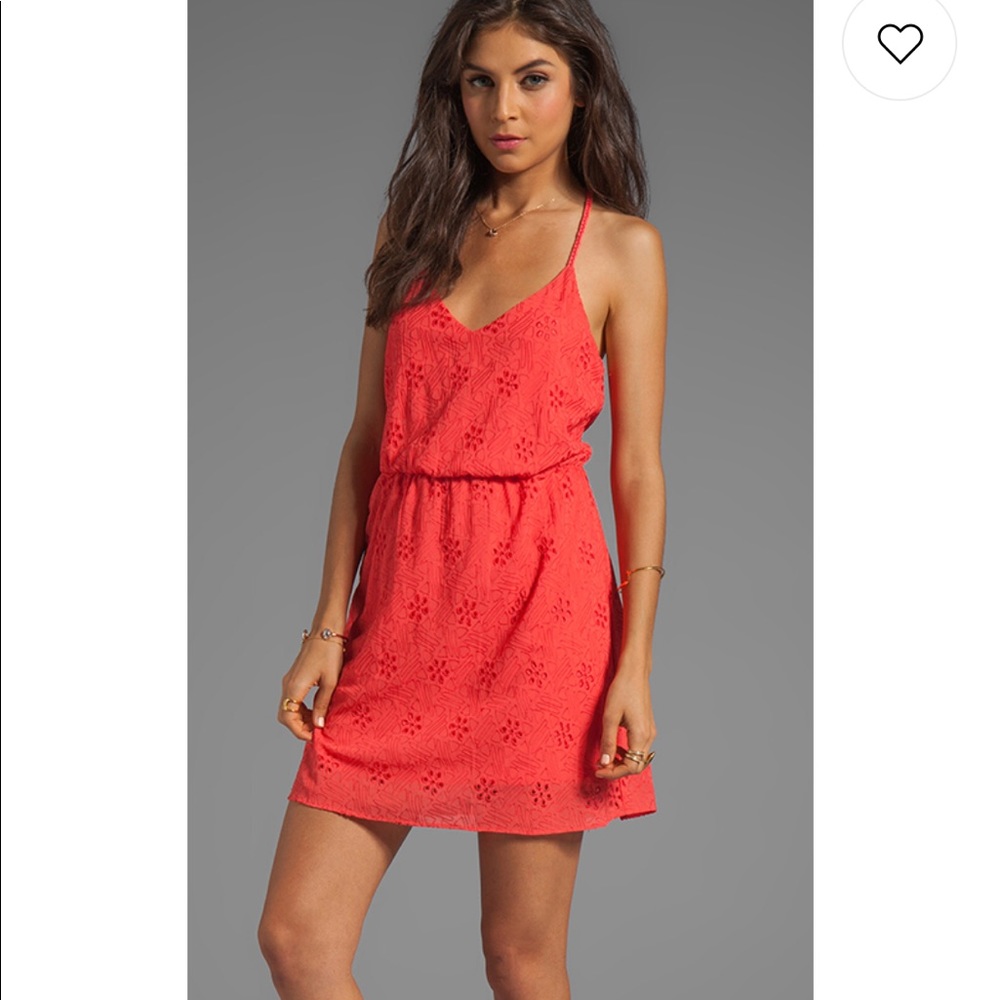 Dolce Vita eyelet coral dress small